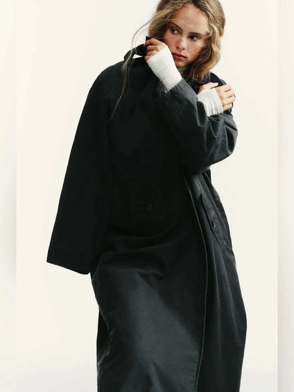 Zara long trench